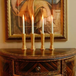 Flameless Candles LUMABASE Flameless 9.25 In. Off White With Amber Glow Plastic Tapered Candles (4 Count) -Globe Sales amber lumabase flameless candles 81304 1f 1000