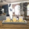 Candle Holders Stonebriar Collection 5 In. D Votive Candle Holder Set With Tray