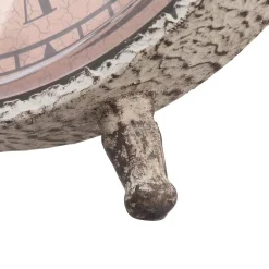 Table Clocks IMAX Norida Rust Iron Rustic Desk Clock -Globe Sales beige imax table clocks 97112 40 1000