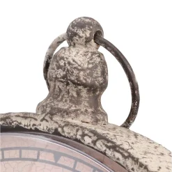 Table Clocks IMAX Norida Rust Iron Rustic Desk Clock -Globe Sales beige imax table clocks 97112 a0 1000