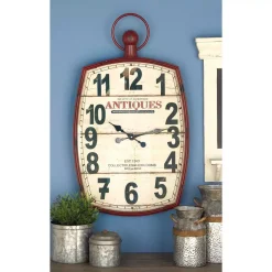 Wall Clocks LITTON LANE 33 In. X 19 In. Antique Reproduction Style Wall Clock -Globe Sales beige litton lane wall clocks 52530 31 1000