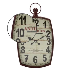 Wall Clocks LITTON LANE 33 In. X 19 In. Antique Reproduction Style Wall Clock -Globe Sales beige litton lane wall clocks 52530 4f 1000