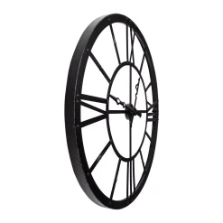 Wall Clocks 3R Studios Black Metal Framed Wall Clock -Globe Sales black 3r studios wall clocks ec0213 1f 1000