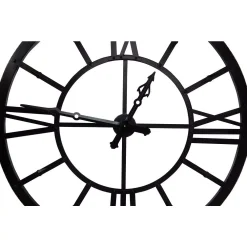 Wall Clocks 3R Studios Black Metal Framed Wall Clock -Globe Sales black 3r studios wall clocks ec0213 31 1000