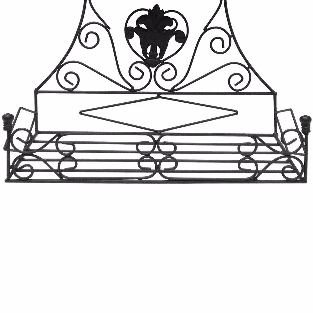 Table Clocks Benjara Epoch Black Metal Outdoor Clock 6 Table Clocks Benjara Epoch Black Metal Outdoor Clock - Image 4