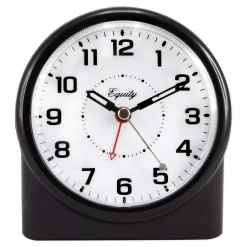 Table Clocks Equity By La Crosse Large 4.72 In. Black Analog Alarm Table Clock With Night Vision Technology -Globe Sales black equity by la crosse table clocks 14080 76 1000