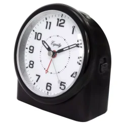 Table Clocks Equity By La Crosse Large 4.72 In. Black Analog Alarm Table Clock With Night Vision Technology -Globe Sales black equity by la crosse table clocks 14080 c3 1000