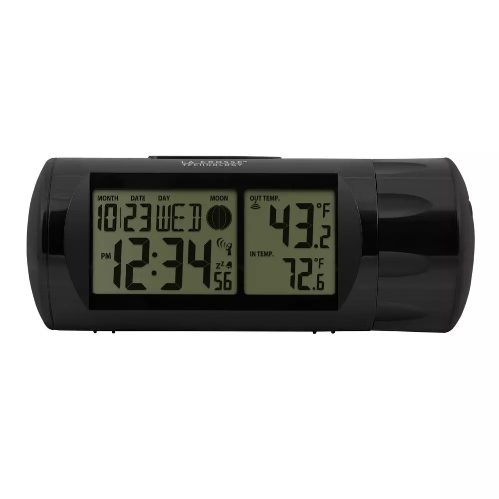 Table Clocks La Crosse Technology WWVB Round LCD Projection Alarm Clock With Out Temperature 5 Table Clocks La Crosse Technology WWVB Round LCD Projection Alarm Clock With Out Temperature - Image 3