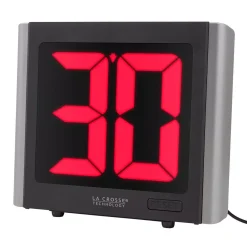 Table Clocks La Crosse Technology LED Countdown/Up Digital Timer With 12 Ft. Power Cord -Globe Sales black la crosse technology table clocks 919 1614 c3 1000