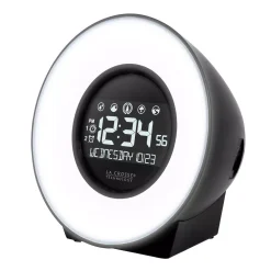 Table Clocks La Crosse Technology Color Mood Light Desk Clock With 5-Soothing Nature Sounds And USB Port -Globe Sales black la crosse technology table clocks c83117 int 44 1000
