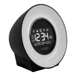 Table Clocks La Crosse Technology Color Mood Light Alarm Clock With Nature Sounds -Globe Sales black la crosse technology table clocks c85135 44 1000