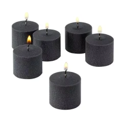Candles Light In The Dark 10 Hour Black Unscented Votive Candle (Set Of 72)
