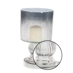 Candle Holders LITTON LANE 10 In. Smoked Black Hurricane Glass Baluster Candle Holder -Globe Sales black litton lane candle holders 24683 4f 1000
