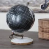 Globes LITTON LANE 7 In. X 5 In. Modern Decorative Globe In Black And Silver -Globe Sales black litton lane globes 94470 64 1000