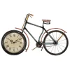 Table Clocks LITTON LANE 10 In. X 16 In. Iron Clock In Bicycle Frame