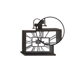 Table Clocks LITTON LANE 20 In. X 18 In. Black Iron And Clear Glass Horizontal Rectangular Table Clock -Globe Sales black litton lane table clocks 67760 4f 1000