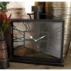 Table Clocks LITTON LANE 20 In. X 18 In. Black Iron And Clear Glass Horizontal Rectangular Table Clock 1 Table Clocks LITTON LANE 20 In. X 18 In. Black Iron And Clear Glass Horizontal Rectangular Table Clock -Globe Sales black litton lane table clocks 67760 64 1000