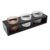 Candle Holders LUMABASE Trio Candle Tray With 3 Glass Votives