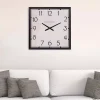 Wall Clocks Pinnacle Modern Square Black Wall Clock