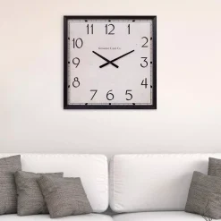 Wall Clocks Pinnacle Modern Square Black Wall Clock