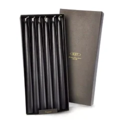 ROOT CANDLES 12 In. Dipped Taper Black Dinner Candle (Box Of 12) -Globe Sales black root candles candles 7240 76 1000