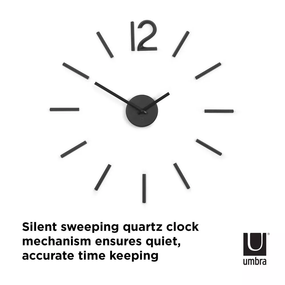 Wall Clocks Umbra Blink Clock Black 5 Wall Clocks Umbra Blink Clock Black - Image 3