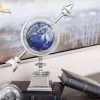 Globes LITTON LANE 14 In. Modern Blue Aluminum And Plastic Decorative Globe -Globe Sales blue litton lane globes 43499 64 1000