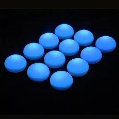 Flameless Candles LUMABASE 1.25 In. D X 0.875 In. H X 1.25 In. W Blue Floating Blimp Lights (12-Count)