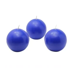 Zest Candle 2 In. Blue Ball Candles (Box Of 12)