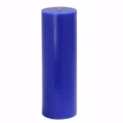 Zest Candle 3 In. X 9 In. Blue Pillar Candles Bulk (12-Case)