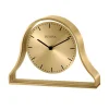 Table Clocks Bulova Metal Case Table Clock With Contemporary Numbers