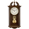 Wall Clocks Bulova 20.5 In. H X 9.75 In. W Pendulum Chime Wall Clock 2 Wall Clocks Bulova 20.5 In. H X 9.75 In. W Pendulum Chime Wall Clock -Globe Sales brown bulova wall clocks c1517 64 1000