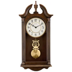 Wall Clocks Bulova 20.5 In. H X 9.75 In. W Pendulum Chime Wall Clock