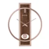 Wall Clocks Bulova Contemporary 24 In. X 19 In. Wall Clock With Slow Swing Pendulum -Globe Sales brown bulova wall clocks c4117 64 1000