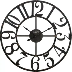 Wall Clocks Bulova 45 In. H X 45 In. W Round Wall Clock