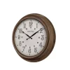 Wall Clocks Bulova 24 In. H X 24 In. W Indoor Outdoor Wall Clock With Metal Case