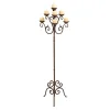 Candle Holders LITTON LANE 61 In. Brown Iron Scroll Design 7-Light Candelabra