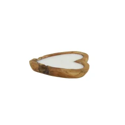 Candles LITTON LANE Large Heart-Shaped Unscented White Wax Candle -Globe Sales brown litton lane candles 38968 1f 1000