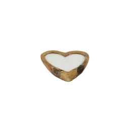 Candles LITTON LANE Large Heart-Shaped Unscented White Wax Candle -Globe Sales brown litton lane candles 38968 c3 1000
