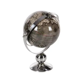 Globes LITTON LANE 11 In. Decorative Globe With Stand -Globe Sales brown litton lane globes 43486 1f 1000