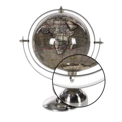 Globes LITTON LANE 11 In. Decorative Globe With Stand -Globe Sales brown litton lane globes 43486 4f 1000