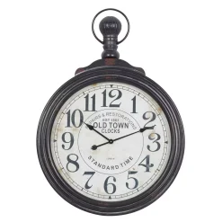 Wall Clocks LITTON LANE 39 In. X 28 In. Wood Wall Clock