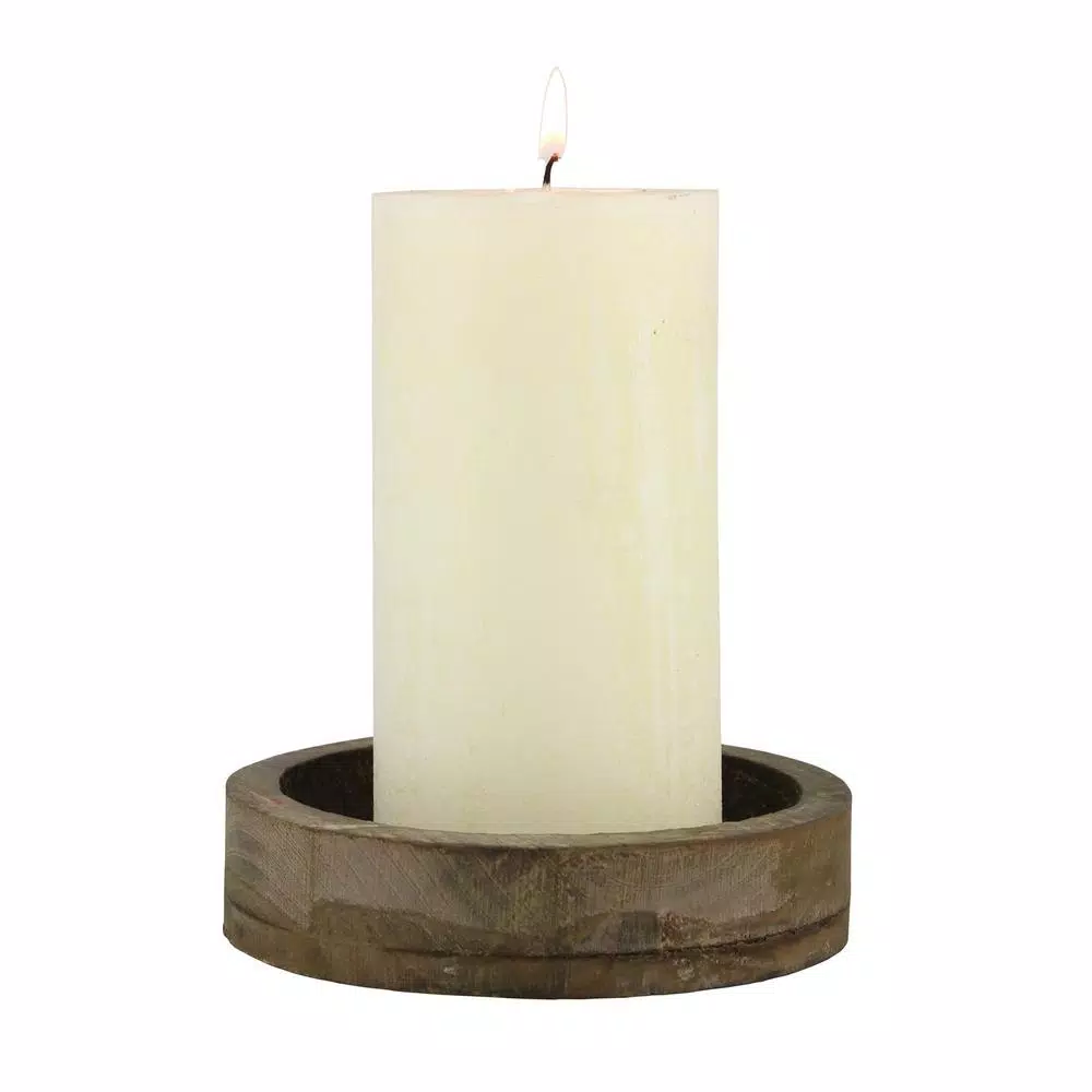 Candle Holders Stonebriar Collection 12 In. X 12 In. Rustic Brown Wood And Metal Candle Tray 3 Candle Holders Stonebriar Collection 12 In. X 12 In. Rustic Brown Wood And Metal Candle Tray