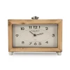 Table Clocks Zentique Wooden Box With Metal Ring Table Clock