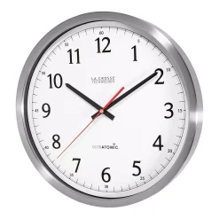 Wall Clocks La Crosse Technology UltrAtomic 14 In. Round Atomic Analog Wall Clock In Silver -Globe Sales chrome la crosse technology wall clocks 404 1235ua ss 4f 1000