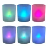 Flameless Candles LUMABASE Flameless Votive Candles 2.25 In. Color Changing Plastic Frosted Holders (6-Count) -Globe Sales color changing lumabase flameless candles 81906 64 1000