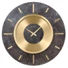 Wall Clocks Bulova Oversized 23 In. Gallery Wall Clock With Brushed Brass Bezel -Globe Sales dark granite bulova wall clocks c4116 64 1000