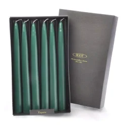 ROOT CANDLES 9 In. Dipped Taper Dark Green Dinner Candle (Box Of 12) -Globe Sales dark green root candles candles 7969 76 1000