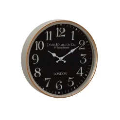 Wall Clocks LITTON LANE Multi-Colored London-Inspired Wall Clock With White Accents 10 Wall Clocks LITTON LANE Multi-Colored London-Inspired Wall Clock With White Accents -Globe Sales distressed litton lane wall clocks 52587 1f 1000