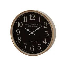 Wall Clocks LITTON LANE Multi-Colored London-Inspired Wall Clock With White Accents 11 Wall Clocks LITTON LANE Multi-Colored London-Inspired Wall Clock With White Accents -Globe Sales distressed litton lane wall clocks 52587 44 1000